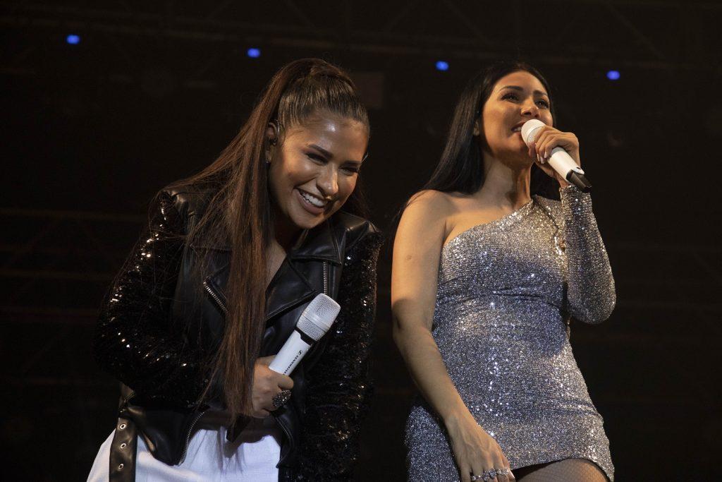 Simone e Simaria, em apresentação no CTN, em 2019. Foto: Carolina Daffara
